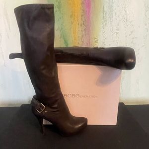 BCBG brown knee high boots